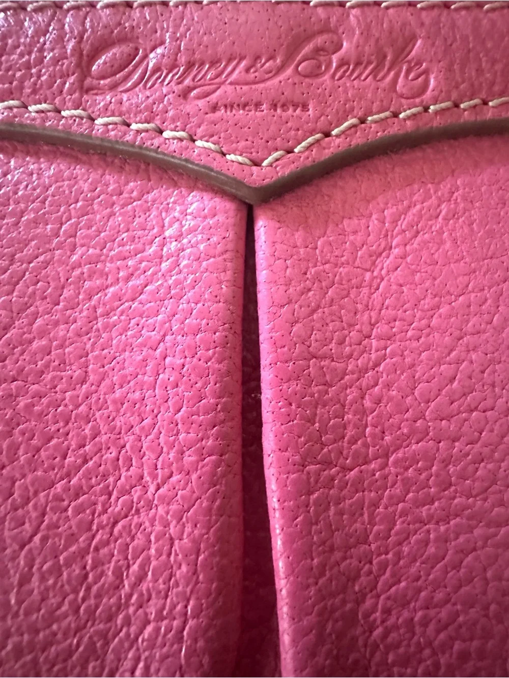 Dooney & Bourke Hot Pink Pebbled Leather Wristlet - Wallet & Clutch
